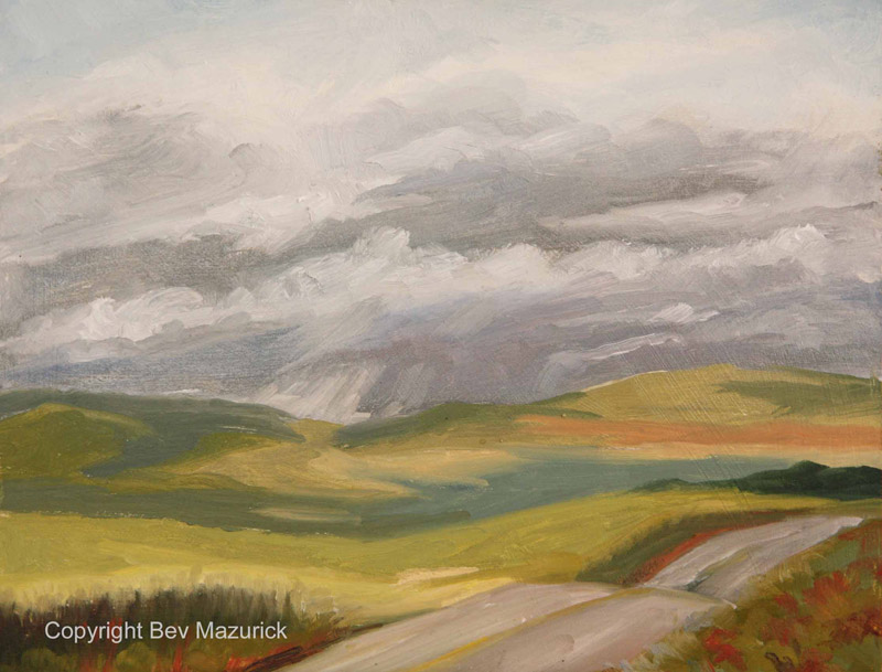 Bev Mazurick Millarville Storm painting